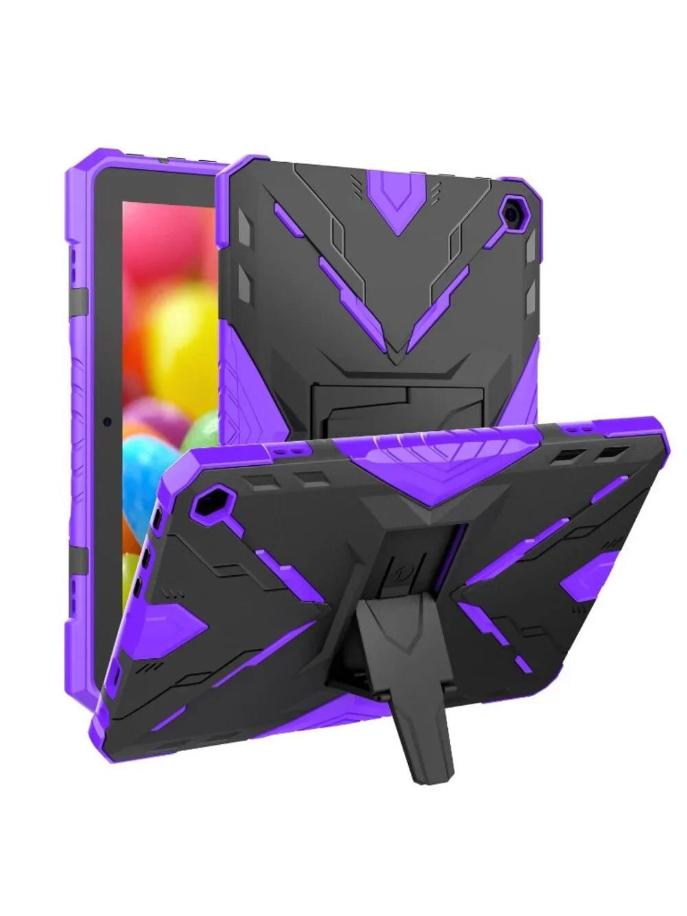 Kickstand Armor Defender Case – Purple –‎ For Fire 8/8 Plus (12th Gen, 2022)